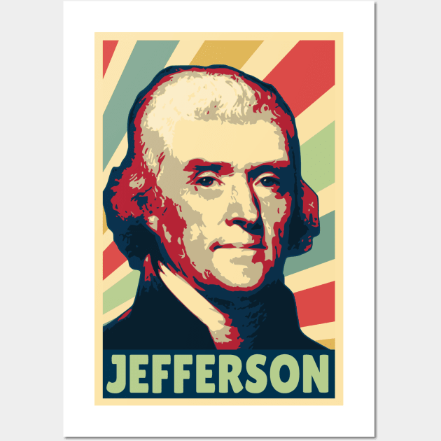 Thomas Jefferson Vintage Colors Wall Art by Nerd_art